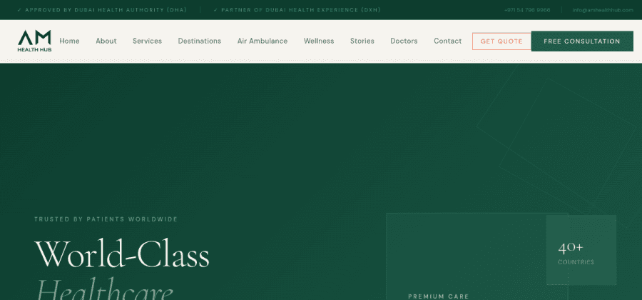 AM Health Hub — screenshot